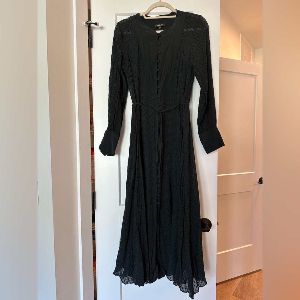 Madewell Black Button-Down Maxi Dress